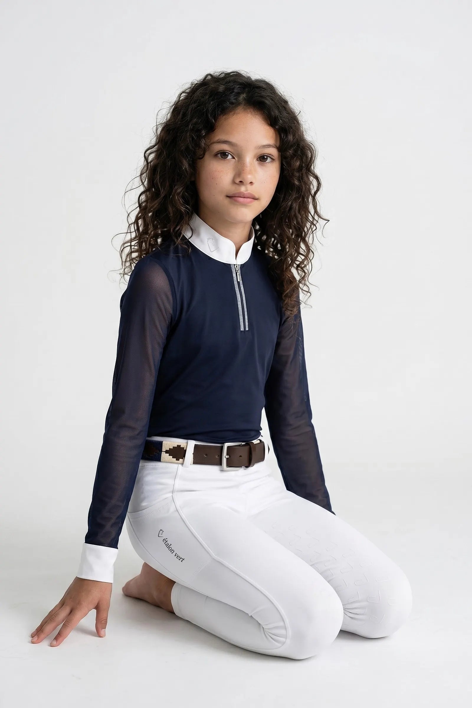 Balou Turniershirt Langarm Young Riders - Glitter Edition - Navy