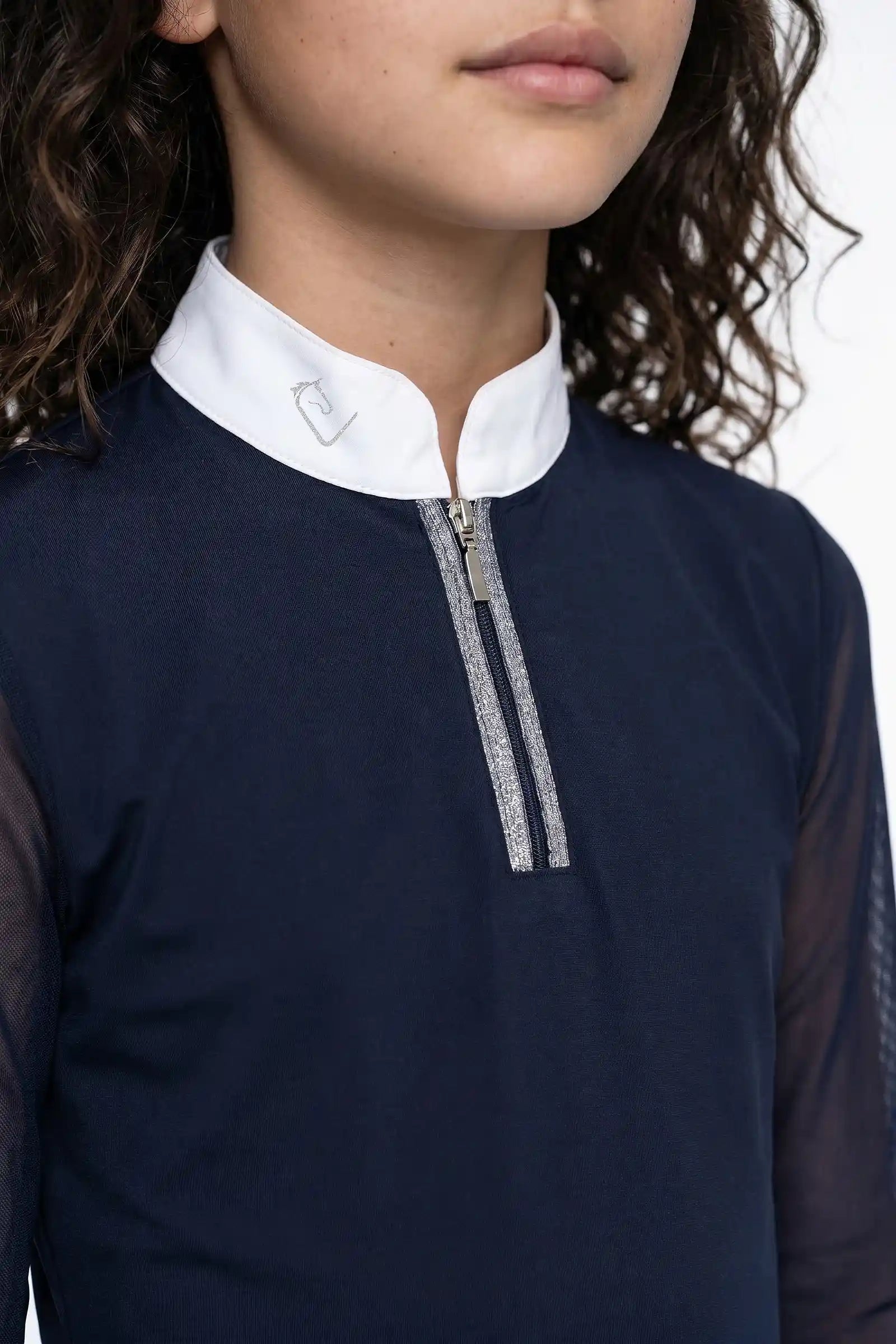 Balou Turniershirt Langarm Young Riders - Glitter Edition - Navy