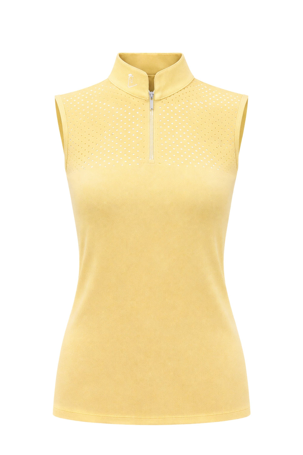 Star Gold Young Riders Sleeveless Perforated Functional Shirt - Butter Yellow