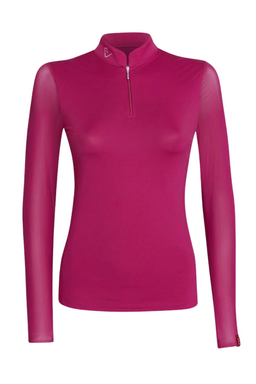 Contendro 2.0 Funktionsshirt Langarm - Mesh - Very Berry - Young Riders