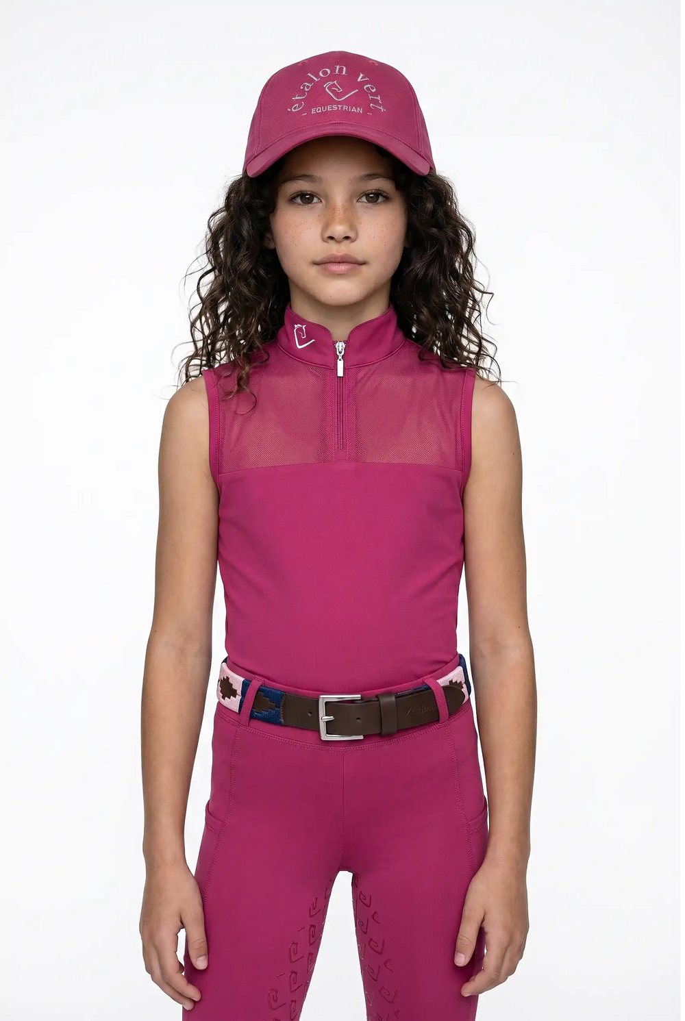Star Gold Sleeveless Mesh - Very Berry - Young Riders