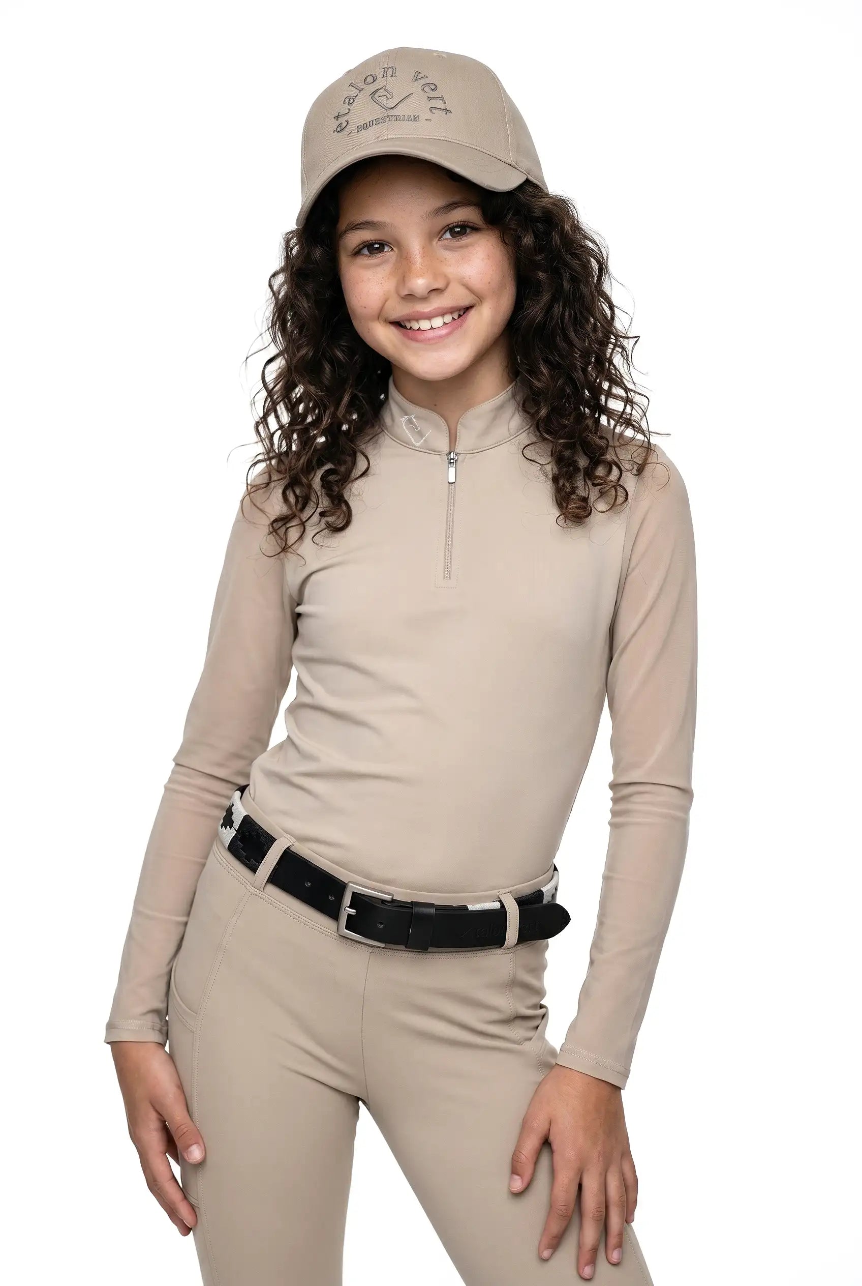 Contendro 2.0 maillot fonctionnel manches longues - Mesh - Beige - Young Riders
