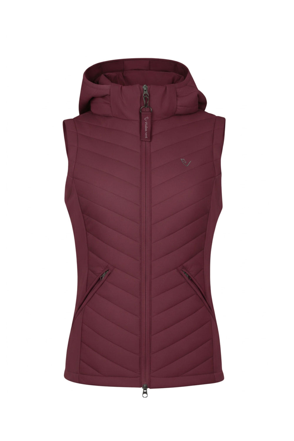 Cassini Quilted Vest - Burgundy