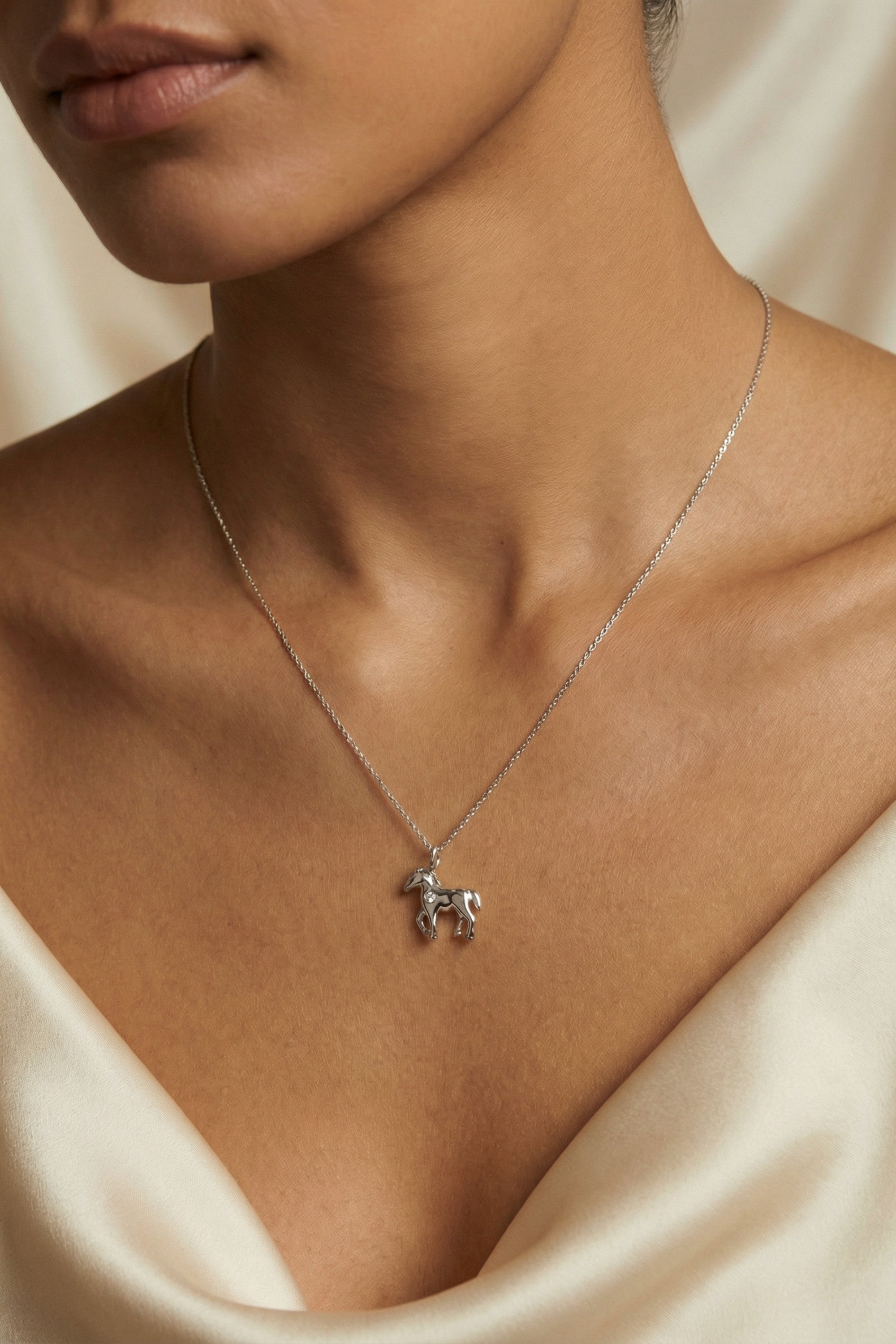 Halskette - Charm - Fohlen - Silber