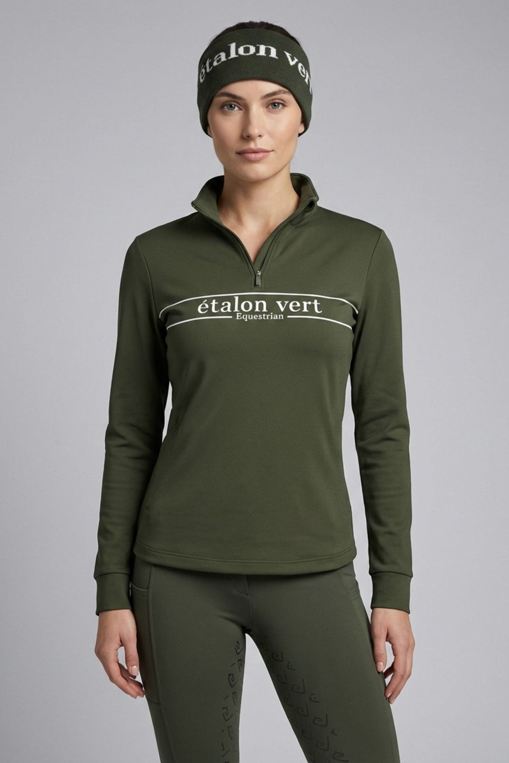 Zip Pullover - Etalon Equestrian - Olive