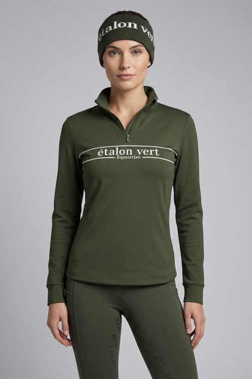 Zip Pullover - Etalon Equestrian - Olive