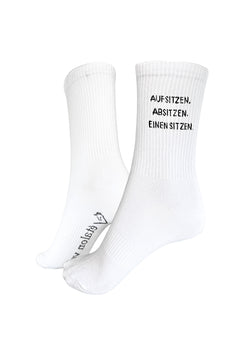 Sportsocken - Aufsitzen. Absitzen. Einen Sitzen. Icon