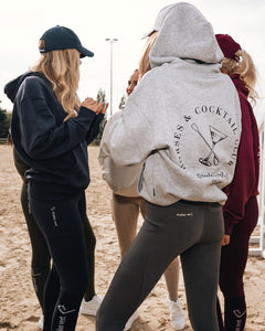 Pharos 2.0 Oversize Fit Hoodie - Horses & Cocktail - Grey Melange