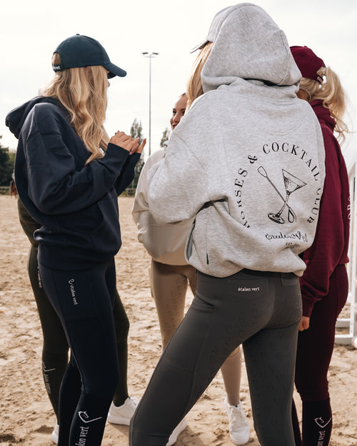 Pharos 2.0 Oversize Fit Hoodie - Horses & Cocktail - Grey Melange