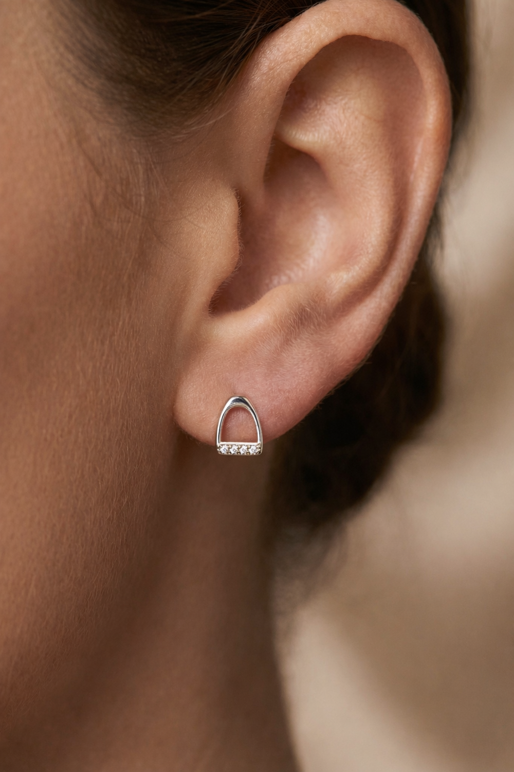 Earrings - Stirrup - Silver