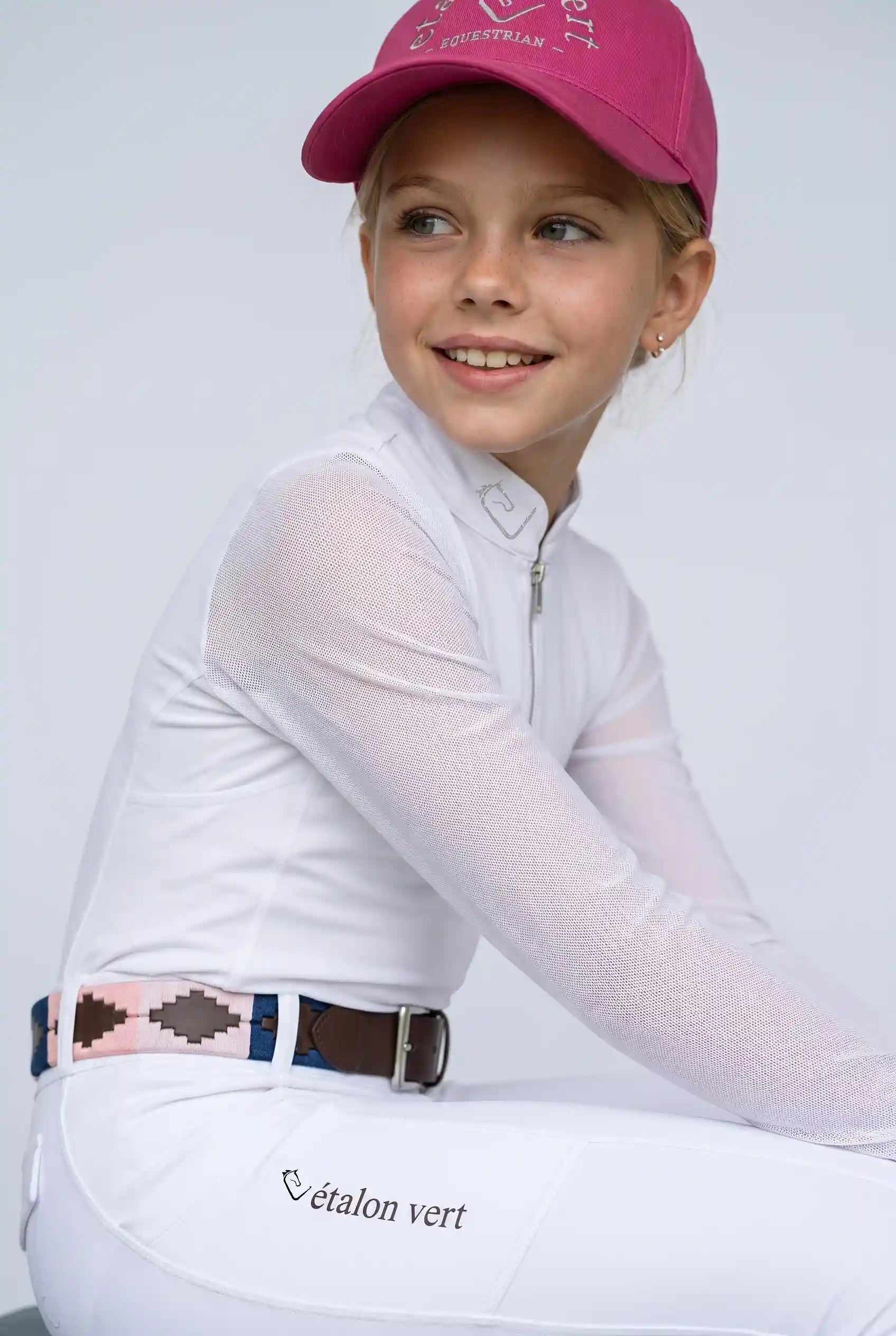 Contendro functional shirt long sleeve Young Riders - Glitter Edition - White