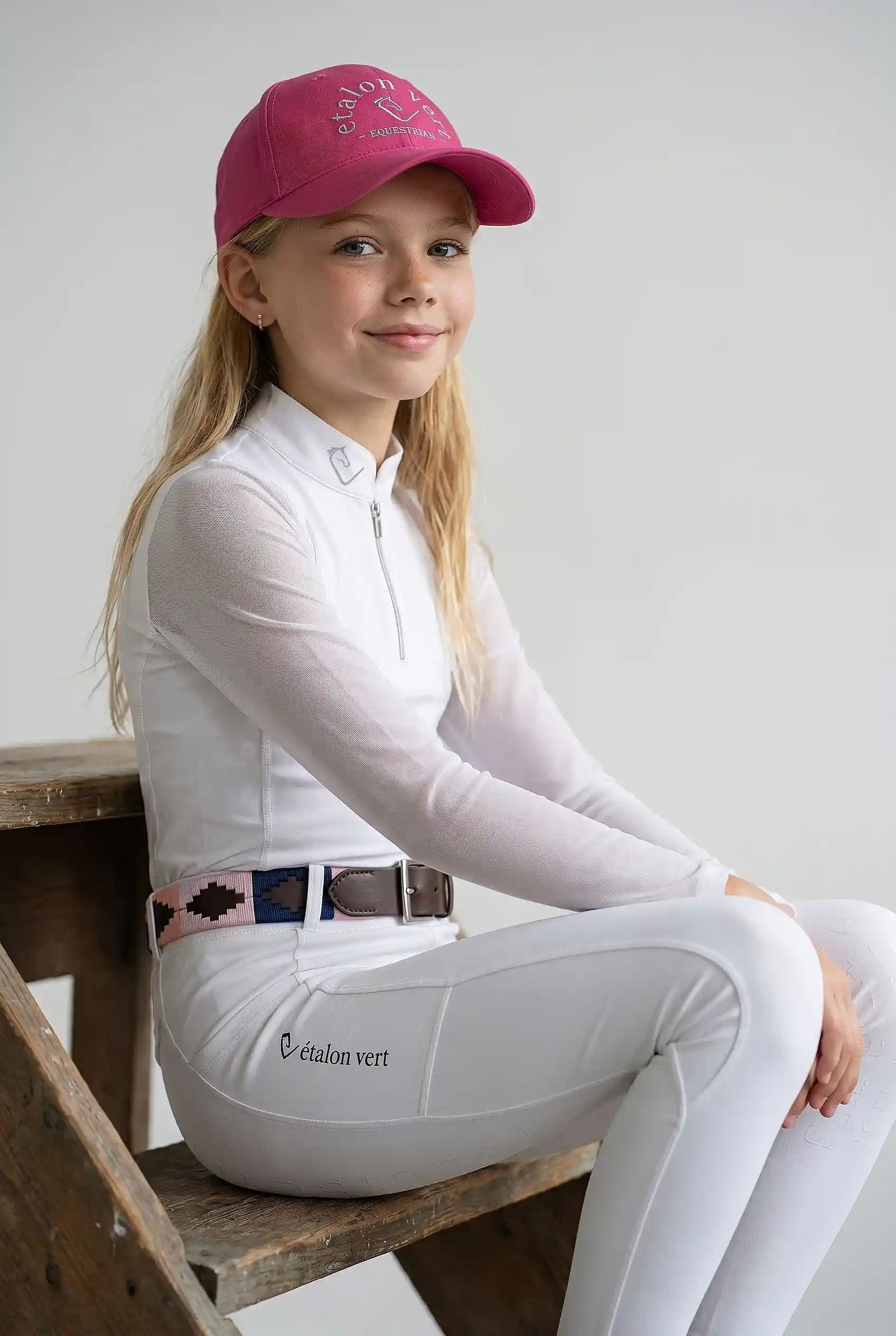 Contendro functional shirt long sleeve Young Riders - Glitter Edition - White