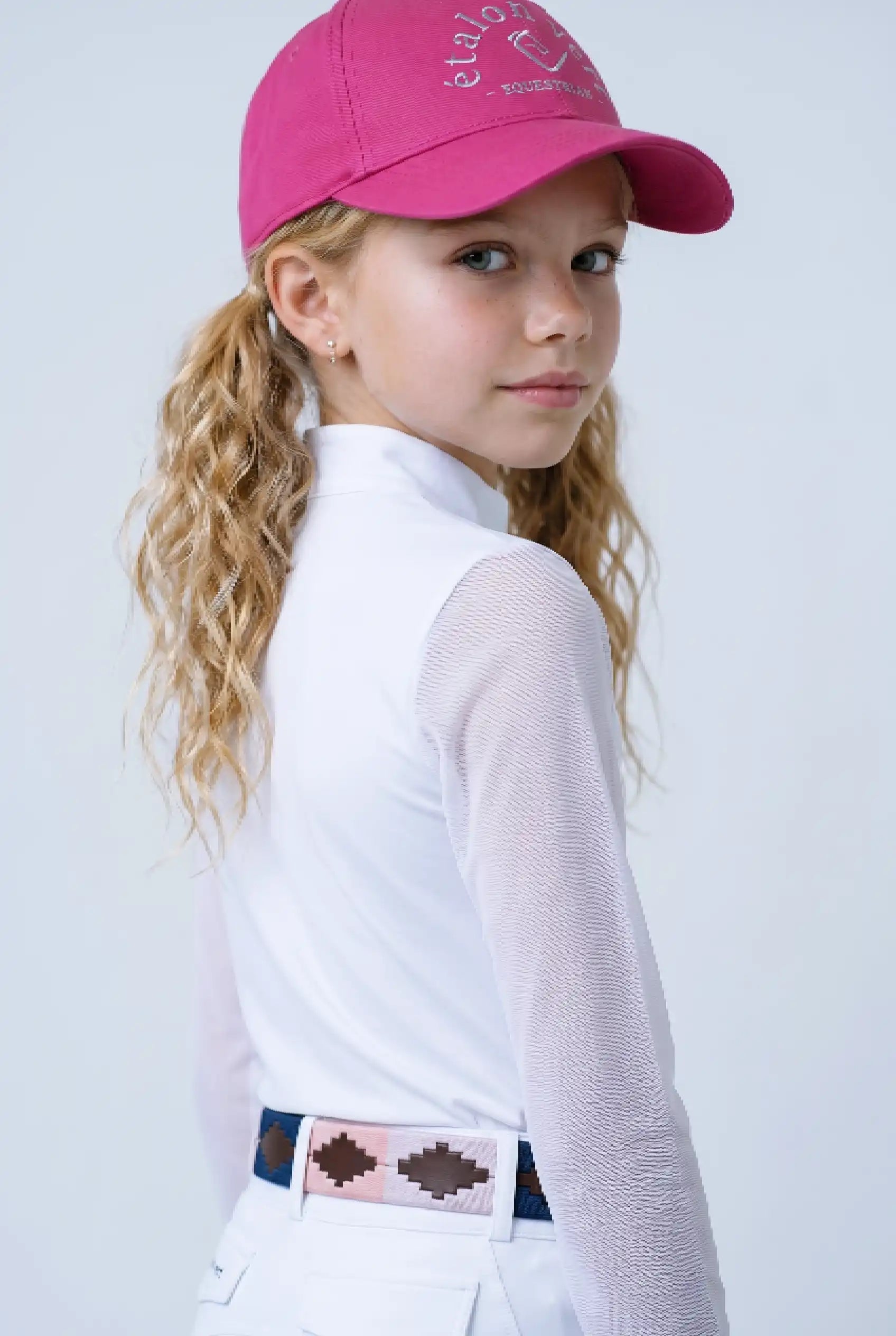 Contendro functional shirt long sleeve Young Riders - Glitter Edition - White