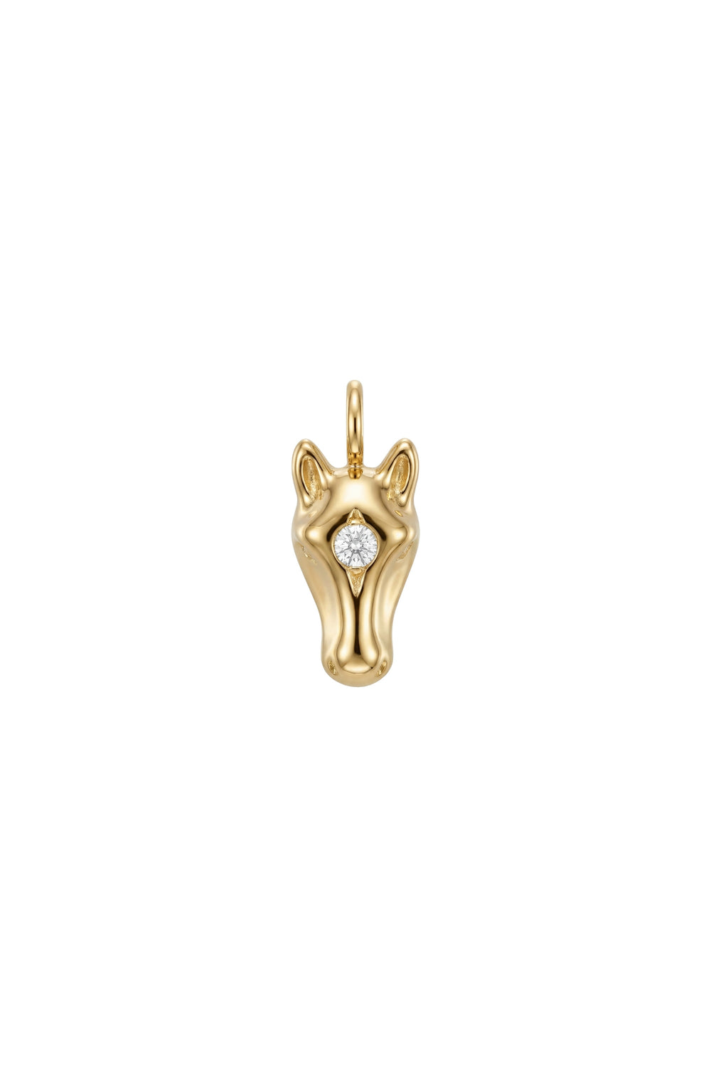 Charm pour collier – Tête de cheval – Or