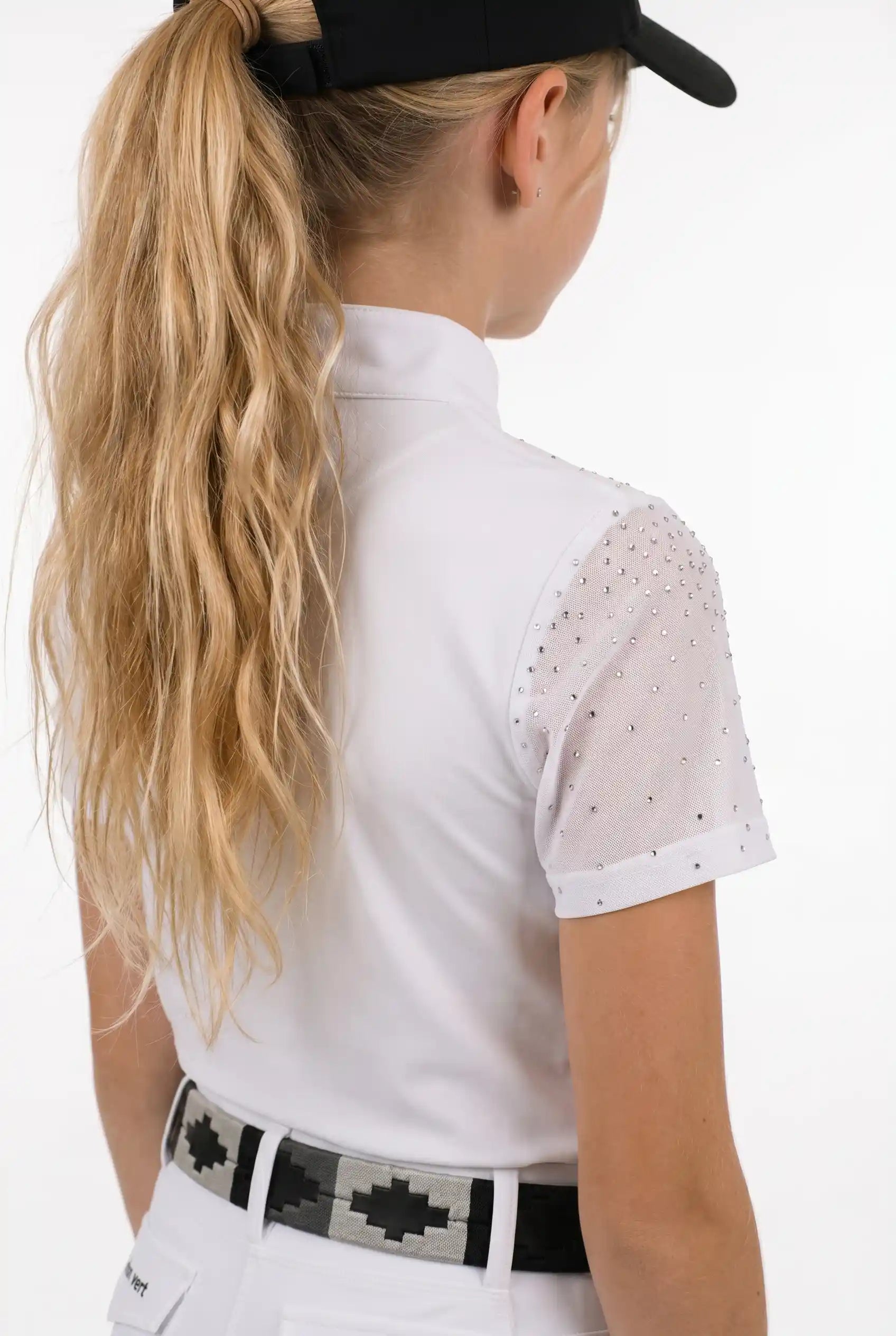 Funktionsshirt Star Gold Mesh - White - Glitter Edition - Young Riders