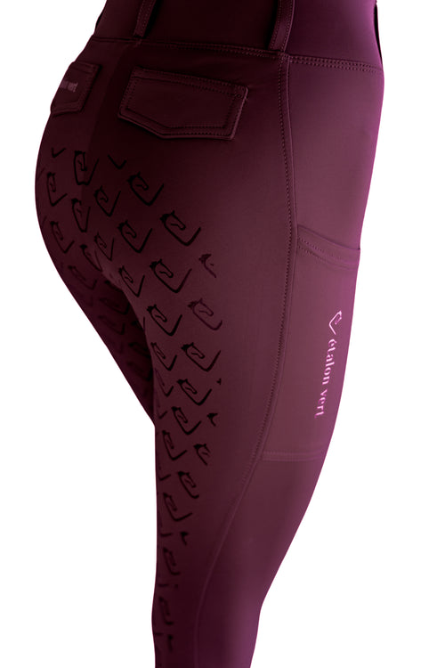 Chacco 2.0 - Leggings Young Riders Fullgrip - Burgundy