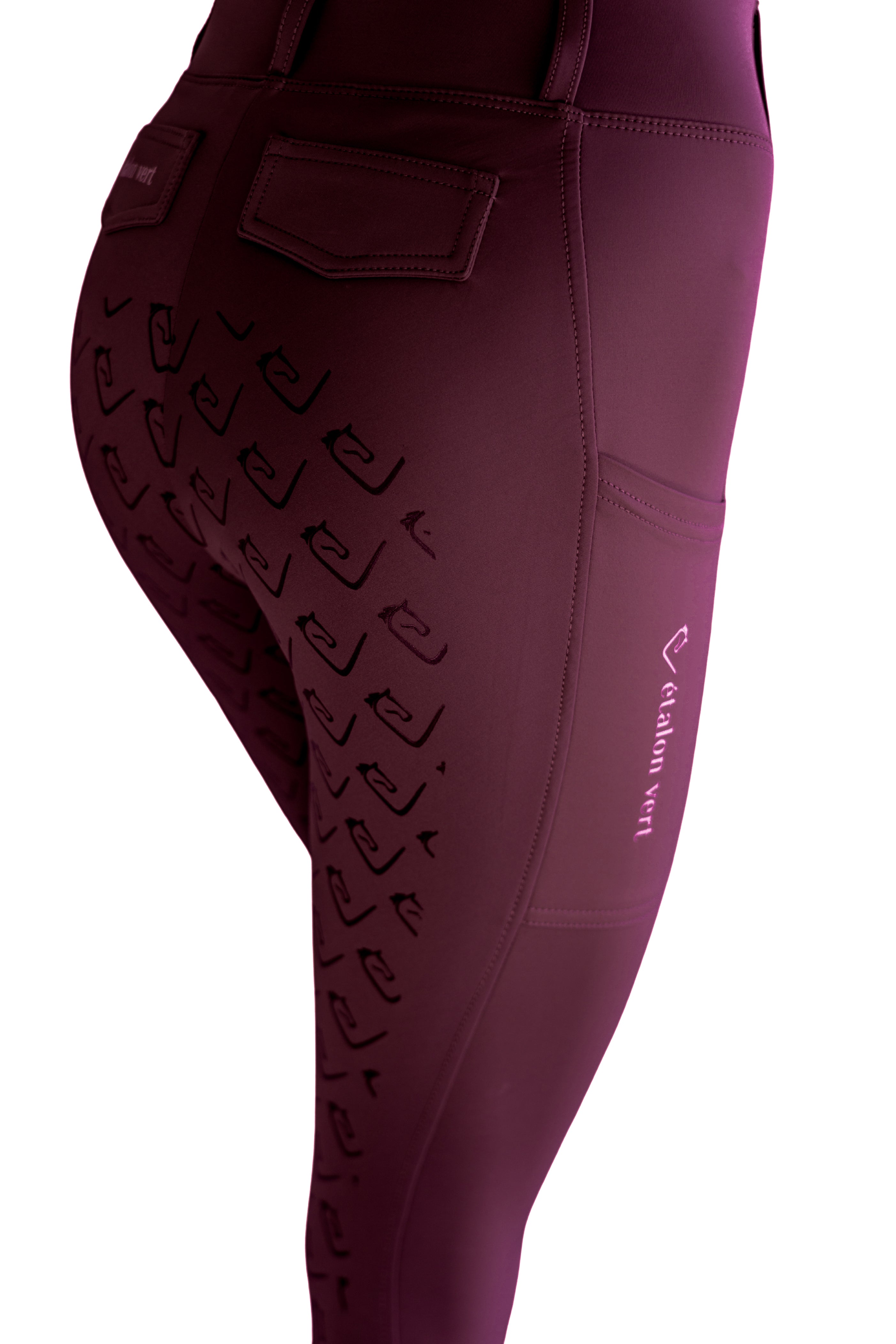 Chacco 2.0 - Leggings Young Riders Fullgrip - Burgundy