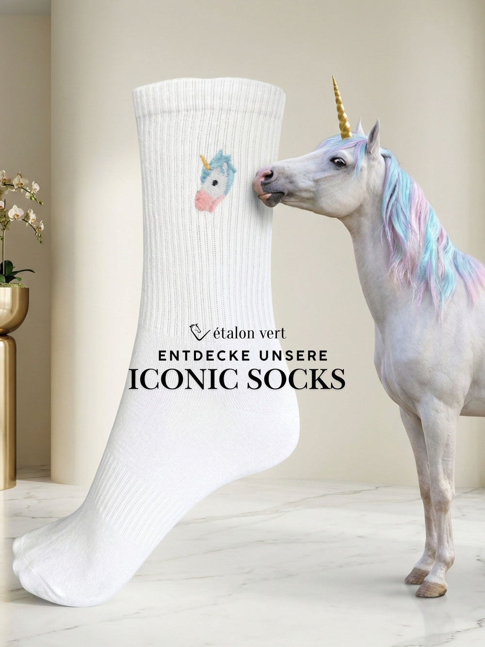 Sports Socks - Unicorn Icon
