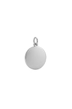 Engraving charm - round - silver - chain
