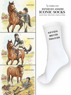 Sportsocken - Aufsitzen. Absitzen. Einen Sitzen. Icon