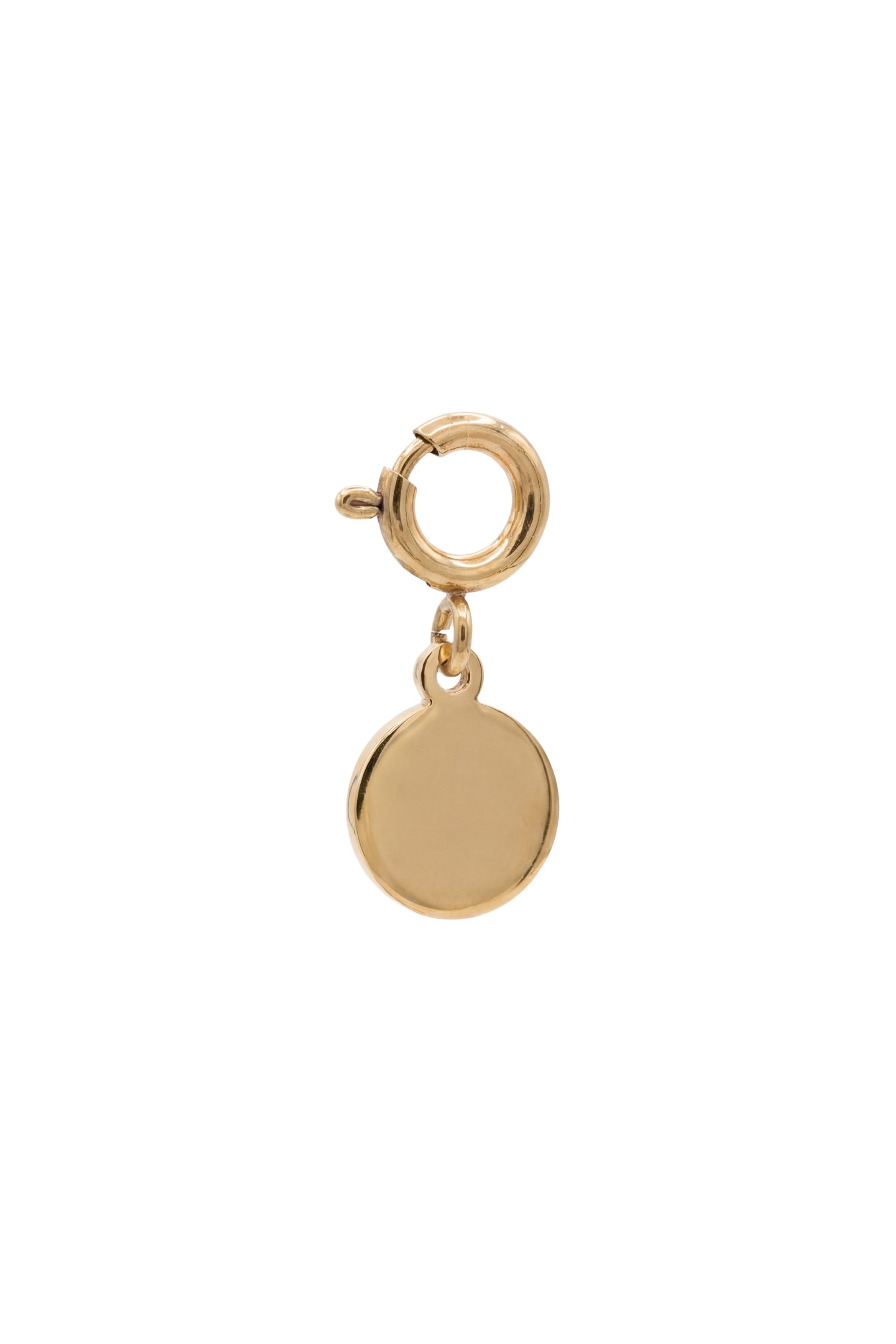 Engraving charm - round - gold - bracelet