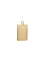 Engraving charm - square - gold
