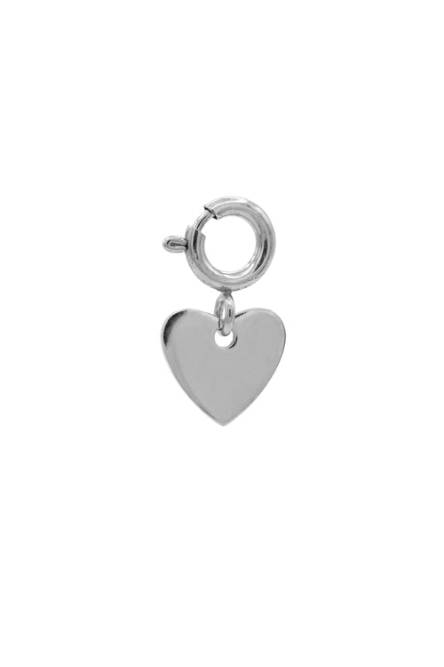 Engraving charm - heart - silver - bracelet