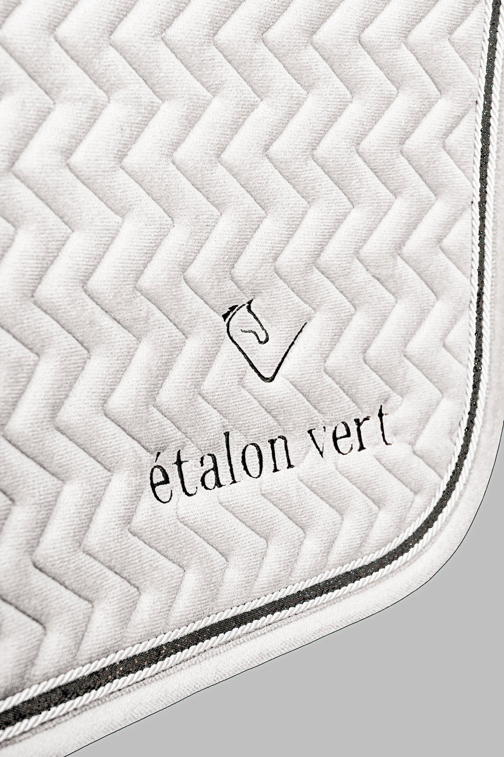 Dressage Saddle Pad - White Velvet