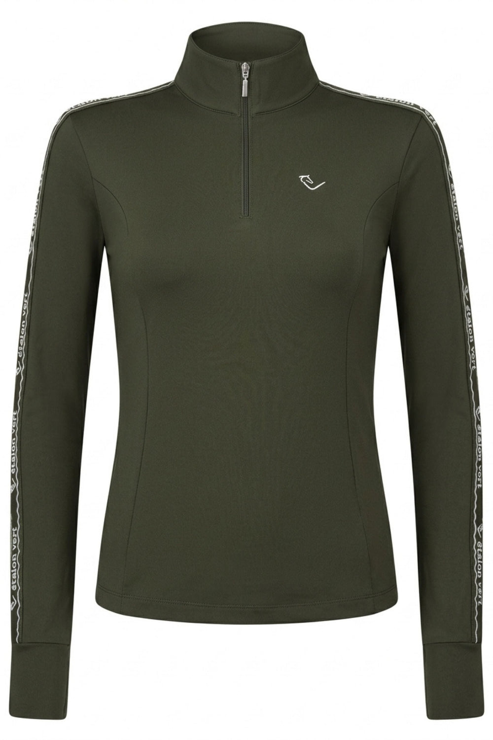 Casall Long-Sleeve Performance Shirt - Olive / White - Young Riders