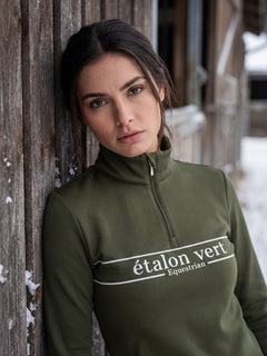 Zip Pullover - Etalon Equestrian - Olive