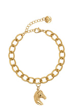 Charm Armband - Horse Head - Gold