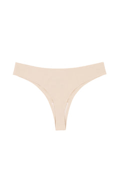 Equestrian seamless Tanga - Beige - 3 Pack