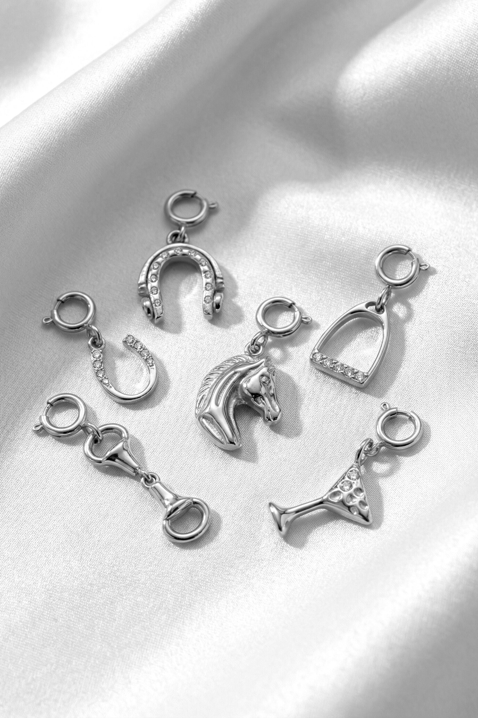 Charm - Hufeisen - Silver