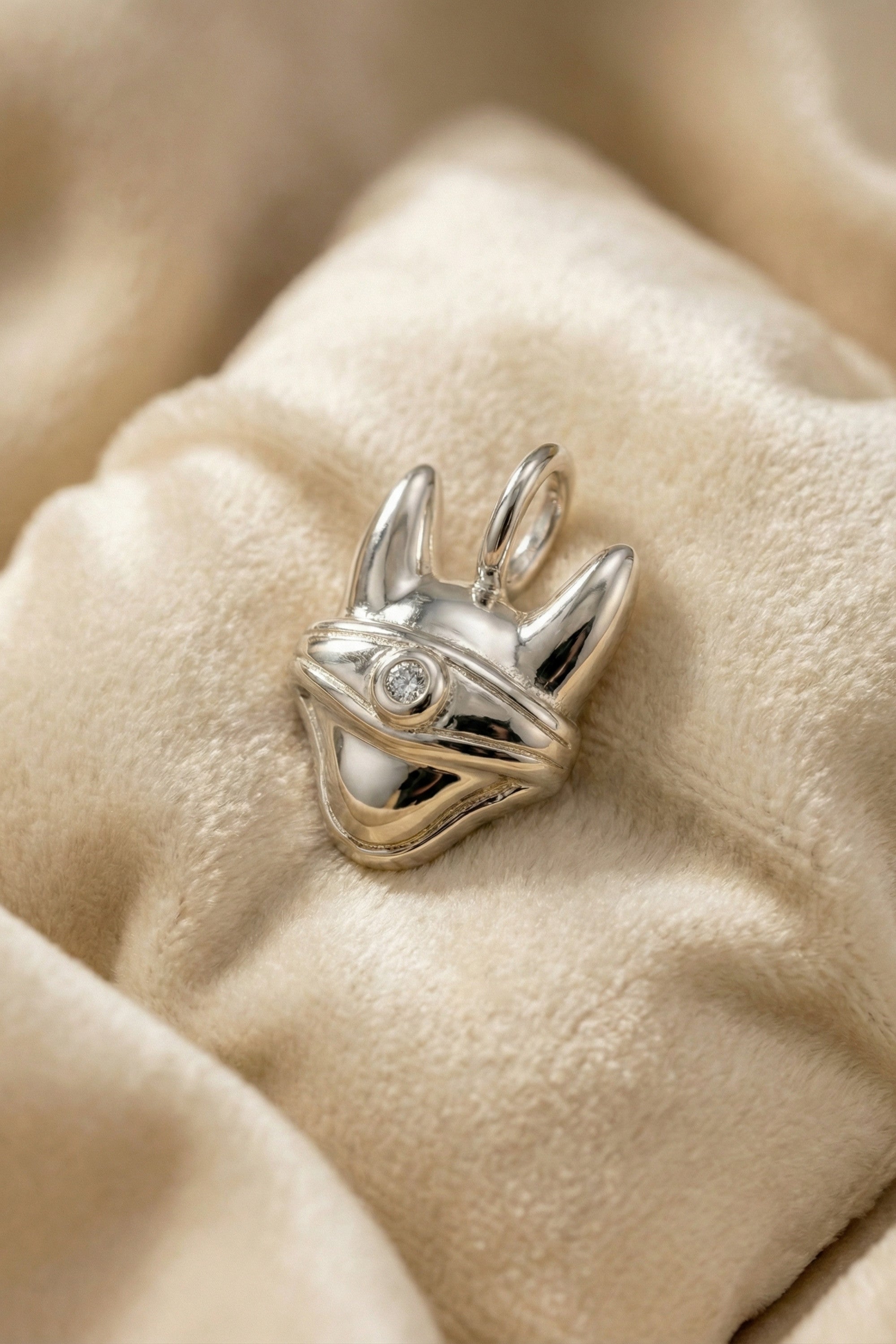 Halskette - Charm - Fliegenohren - Silber