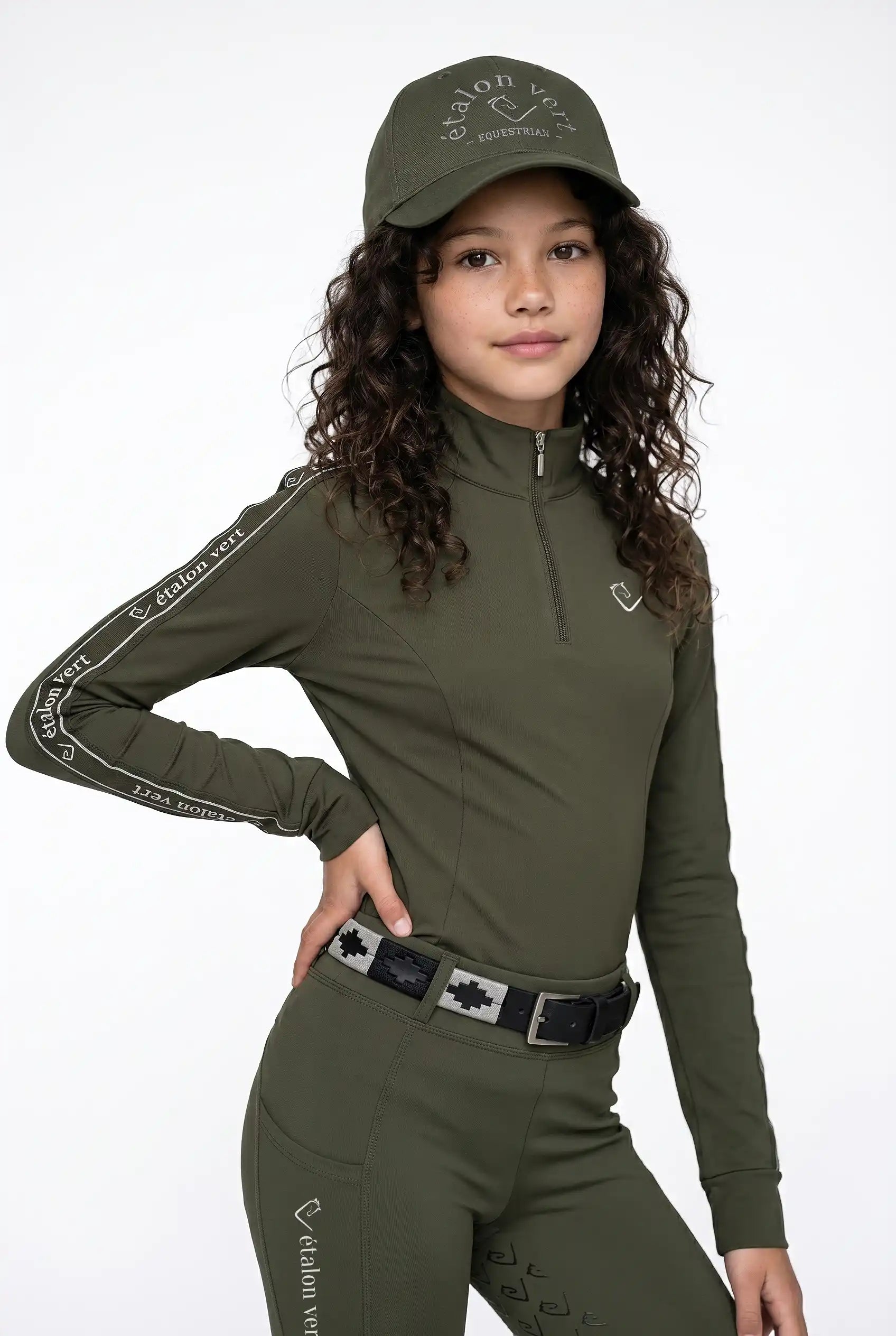 Funktionsshirt Casall Langarm - Olive / White - Young Riders