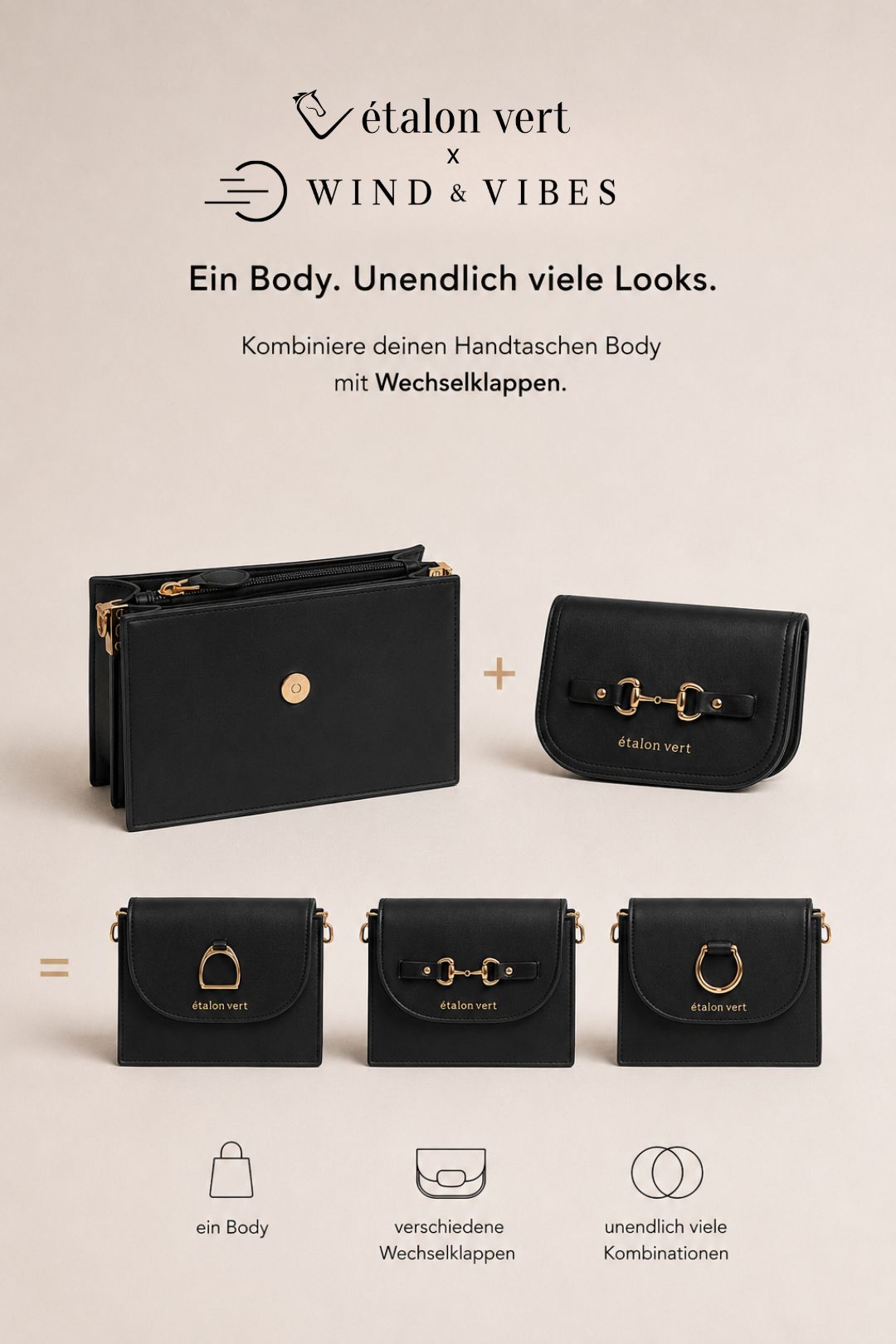 étalon vert x WIND & VIBES Manhattan Black/Gold - Hufeisen
