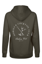 Quaterback Hoodie - Horses & Cocktail Edition - Olive