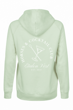 Quaterback Hoodie - Horses & Cocktail Edition - Mint Green