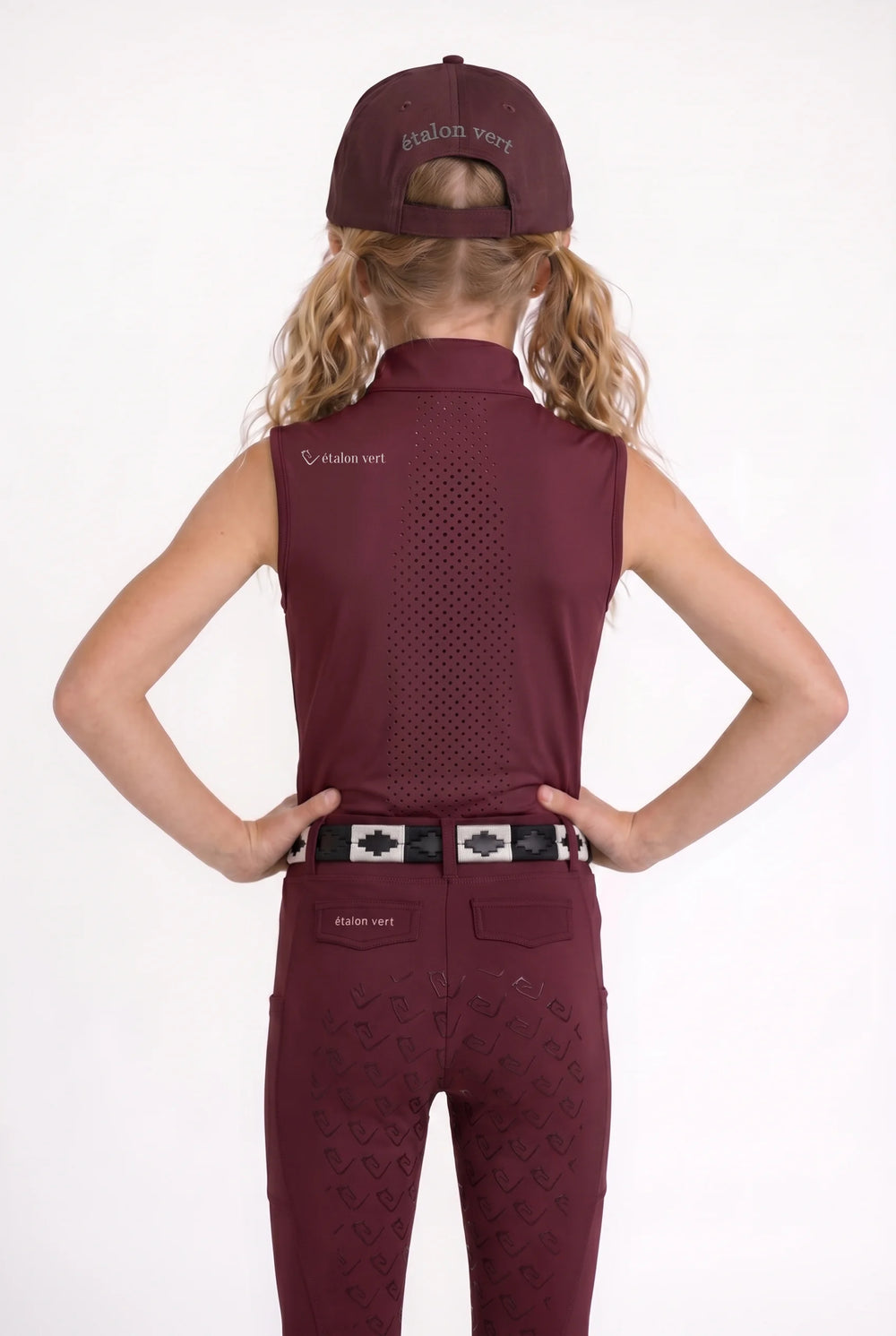T-shirt fonctionnel Star Gold Young Riders Sleeveless - Bourgogne