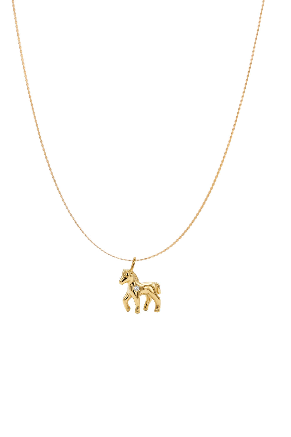 Collier poulain - or