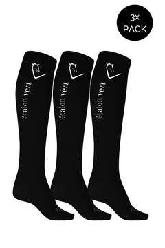 Reitsocken Zack - Black - 3er Pack