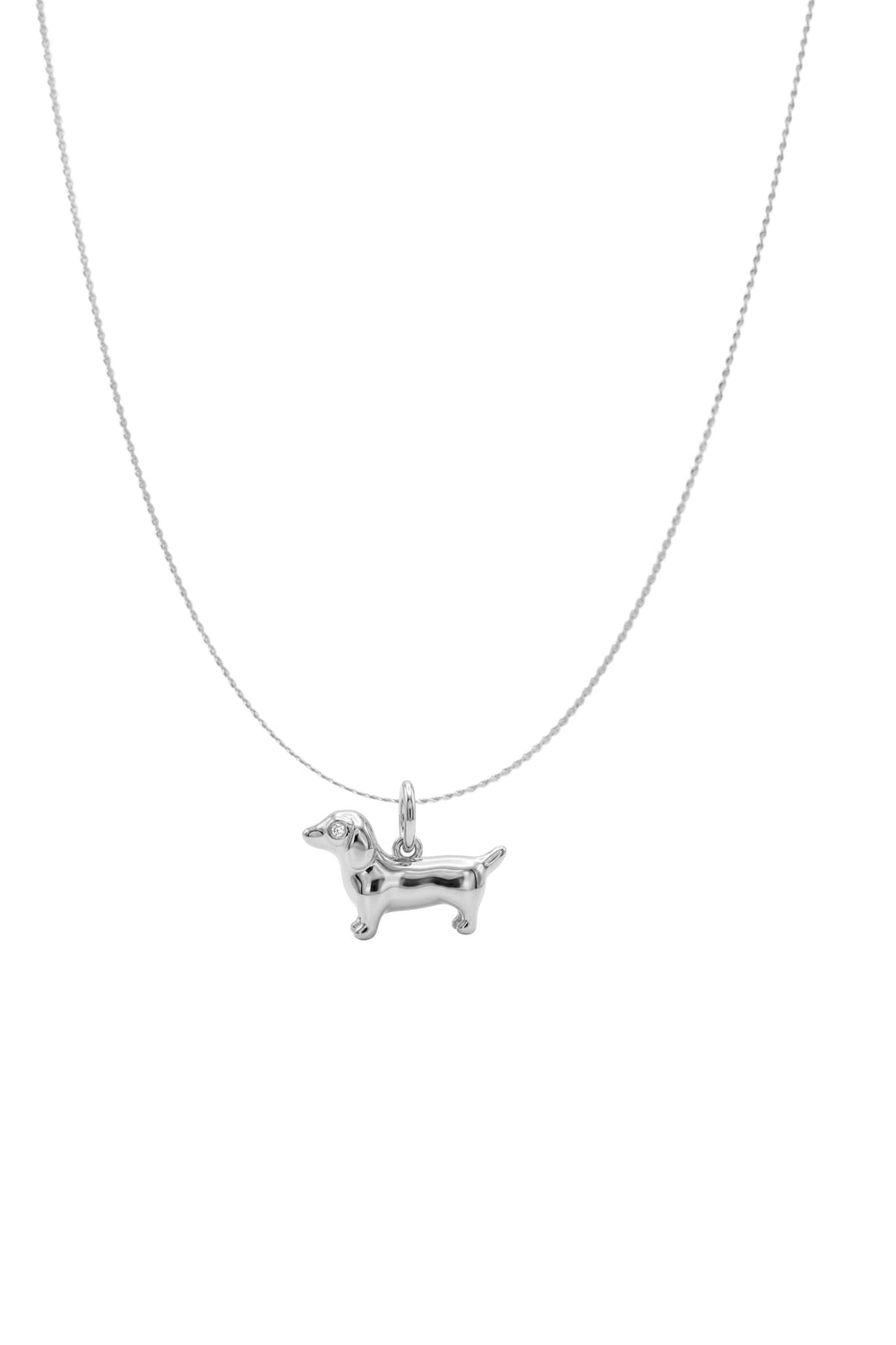 Dachshund Necklace - Silver
