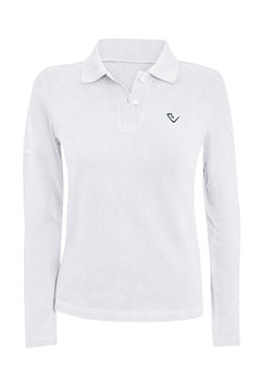 Poloshirt Sandro Hit 2.0 Young Riders Langarm - Weiß