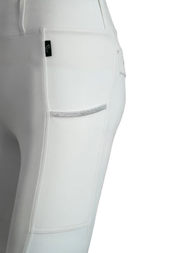 Belissimo competition breeches knee grip - white