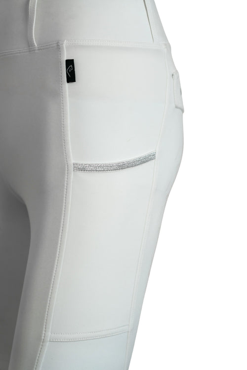 Belissimo competition breeches knee grip - white