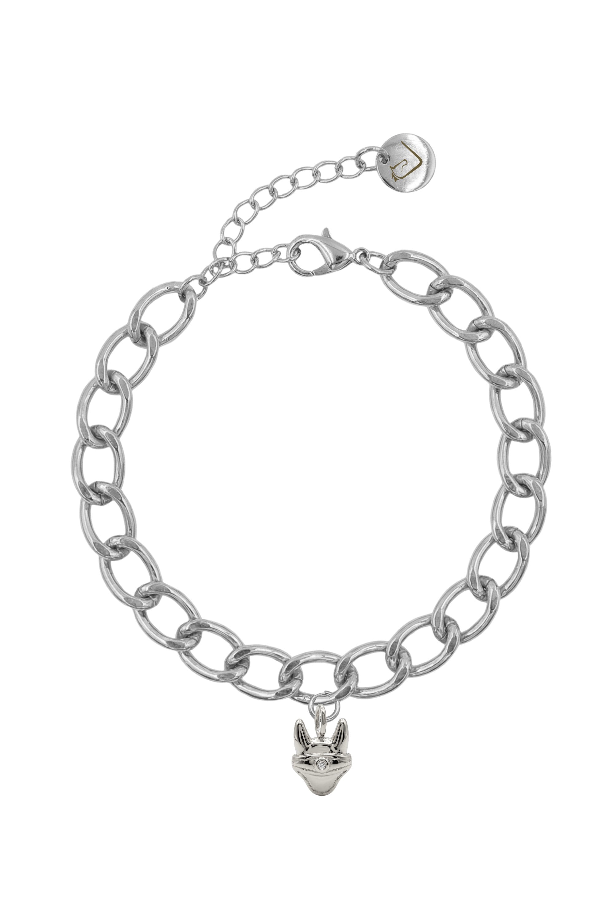 Charm Armband - Fliegenohren - Silber - Set