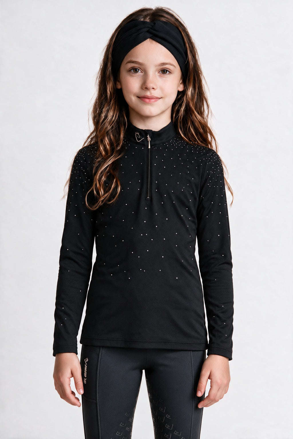 Easy Game Glitter Young Riders Black – getragen von vorne