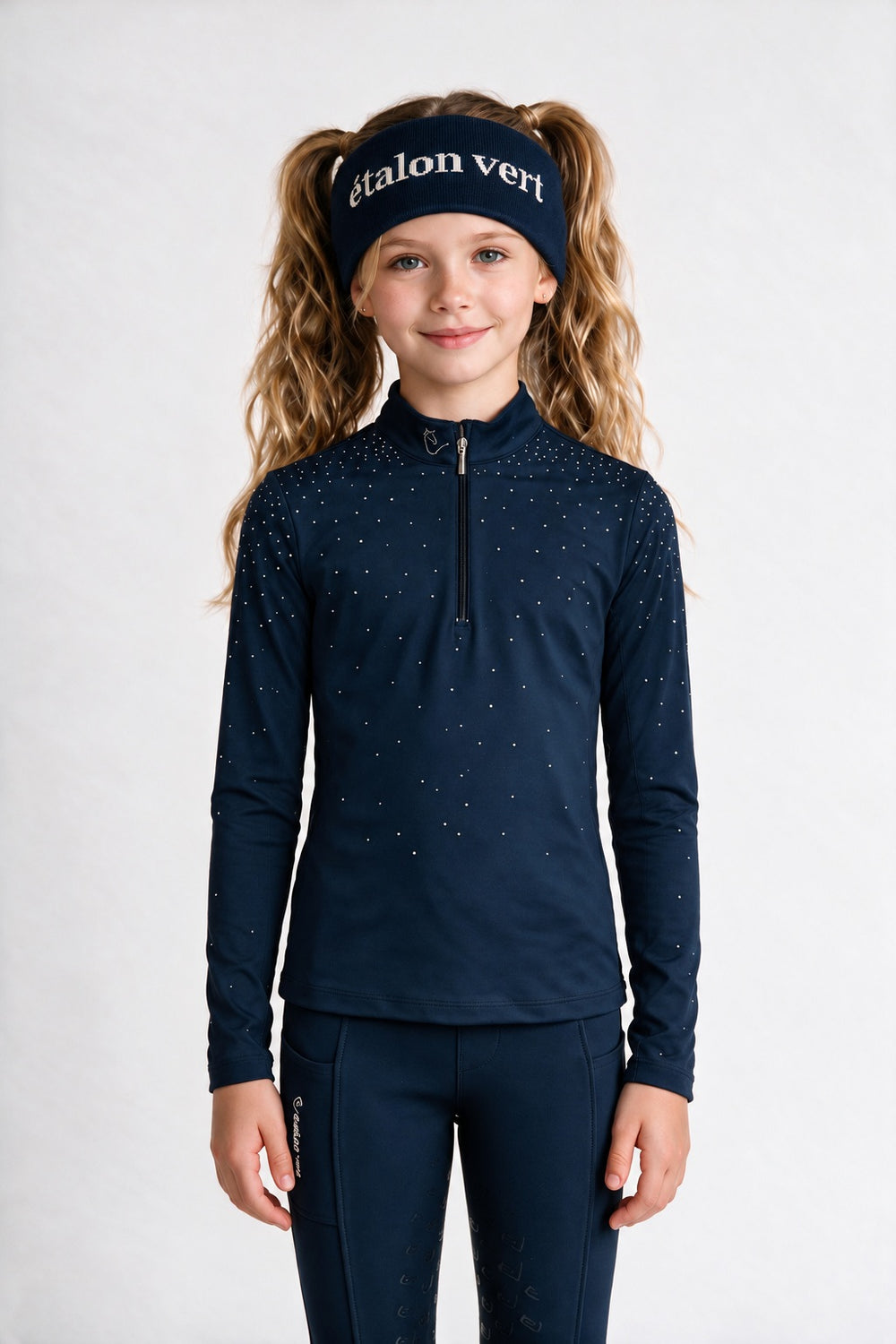 Easy Game Glitter Young Riders Navy – getragen von vorne