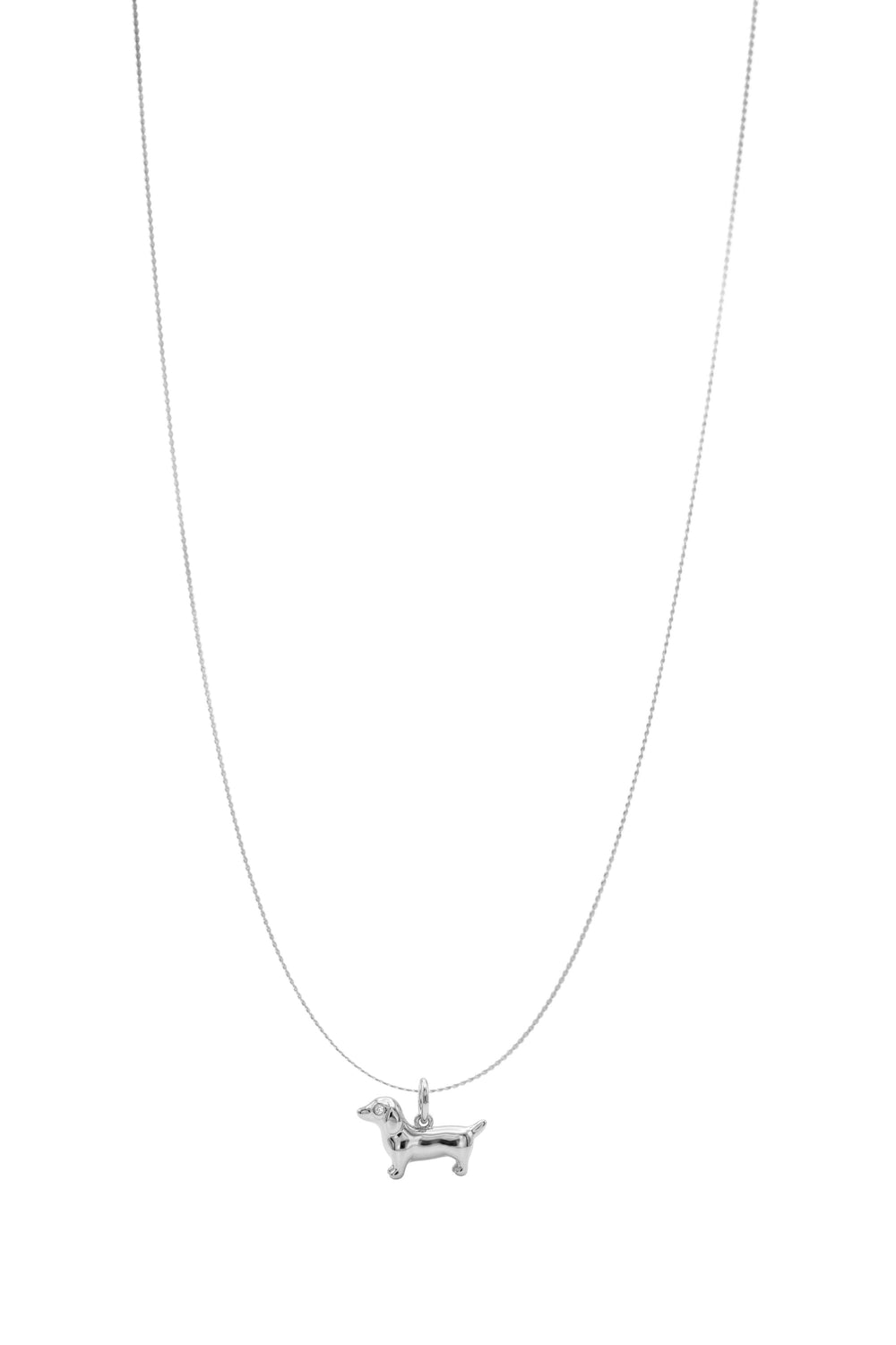Dachshund Necklace - Silver