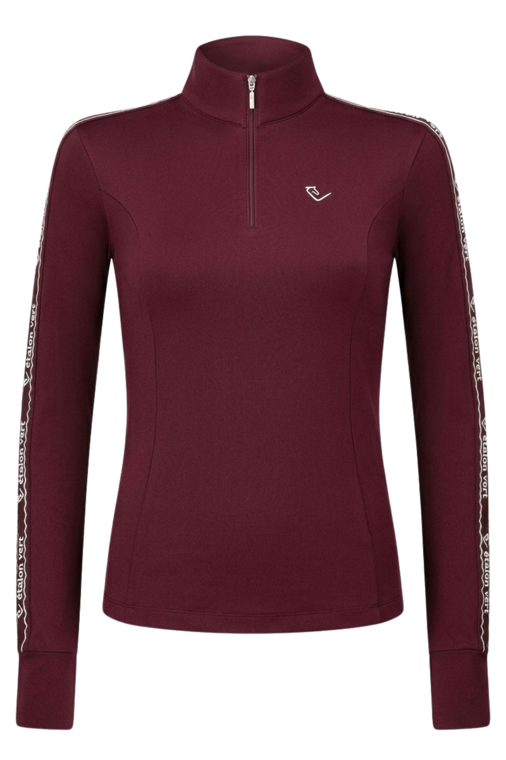 Casall Long-Sleeve Performance Shirt - Burgundy / White - Young Riders
